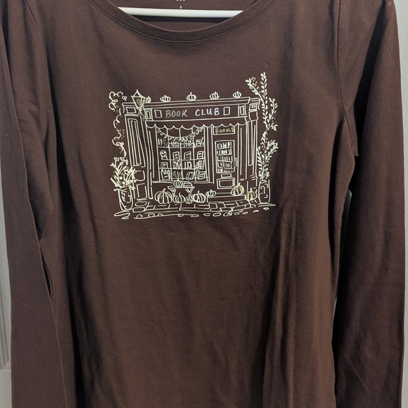 Talbots Tops - Talbots Chocolate Brown Cotton Top